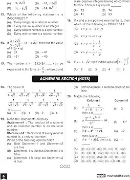 MTG International Mathematics Olympiad (IMO) Workbook for Class 9 - MCQs, Previous Years Solved Paper and Achievers Section - SOF Olympiad Preparation Books For 2024-2025 Exam