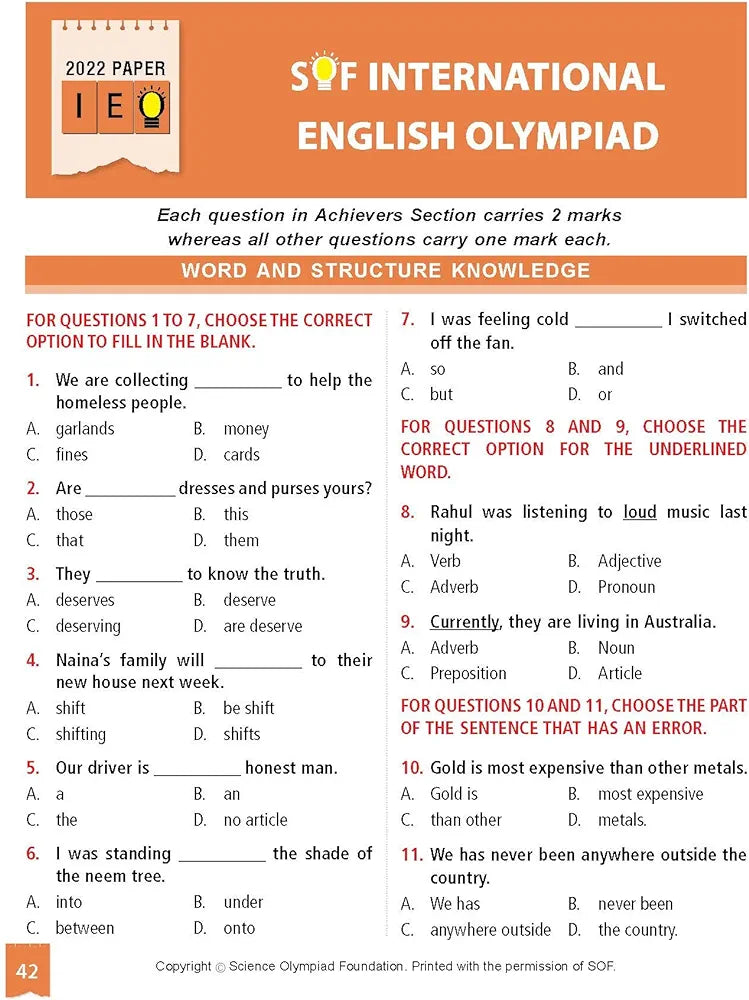 MTG International English Olympiad (IEO) Workbook for Class 4 - MCQs, Previous Years Solved Paper and Achievers Section - SOF Olympiad Preparation Books For 2023-2024 Exam ZARRIN ALI KHAN