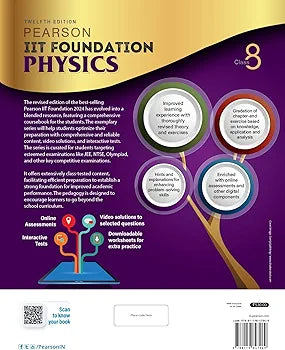 Pearson IIT Foundation'24 Physics Class 8, As Per CBSE, ICSE . For JEE | NEET | NSTE | Olympiad, Includes Digital Assessment and Videos - 6th Edition