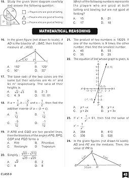 MTG International Mathematics Olympiad (IMO) Workbook for Class 9 - MCQs, Previous Years Solved Paper and Achievers Section - SOF Olympiad Preparation Books For 2024-2025 Exam