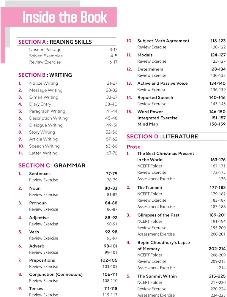 Arihant All In One English Class 8th Based On Latest NCERT For CBSE Exams 2025 | Mind map | All type of Questions, MCQs, Extract Based, VSA, SA & LA