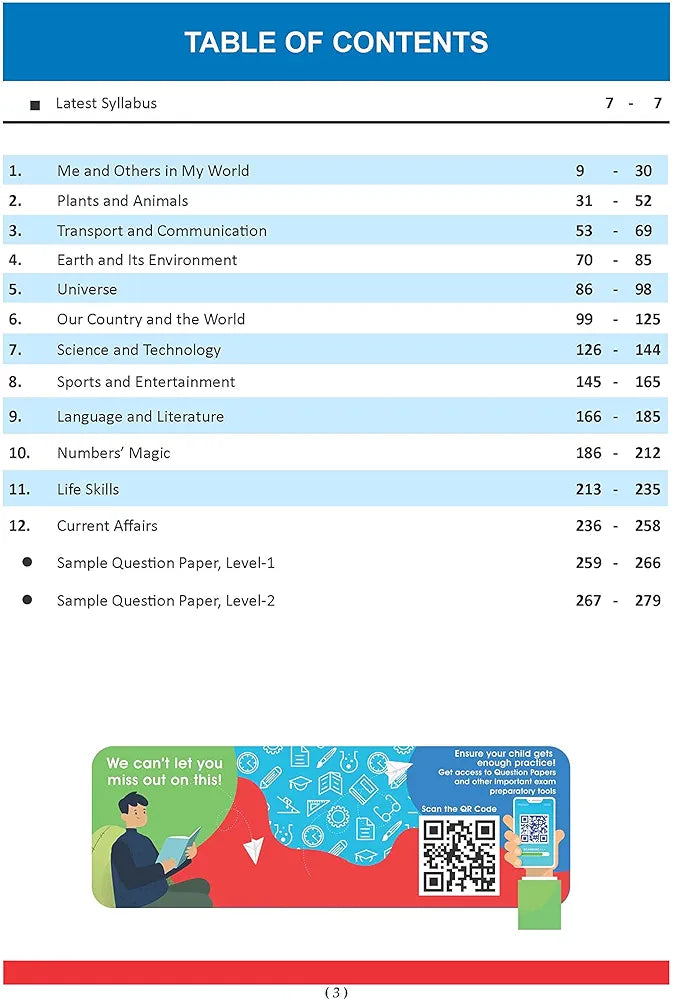 Oswaal One For All Olympiad Previous Years Solved Papers, Class-3 General Knowledge Book (Useful book for all Olympiads) (For 2023 Exam)