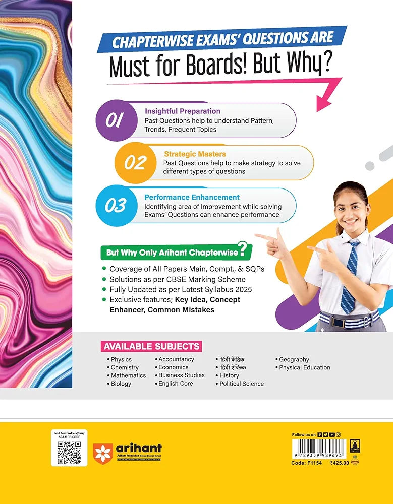 Arihant CBSE Chapterwise Question Bank | Chemistry | (2024-2010) With Solutions For Chemistry Class 12th | Previous Year Questions (PYQ) | As Per The Latest CBSE Syllabus (2024-25) | All Main | Compt & Sample Papers upto 2024 | Key Ideas | Concept Enh