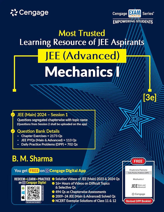 JEE Advanced Mechanics I with Free Online Assessments and Digital Content (Concept videos and Solution videos) 2024