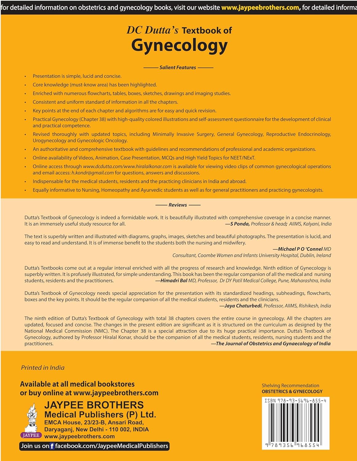 DC Dutta’s Textbook of Gynecology by Hiralal Konar 9th edition