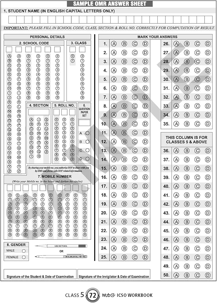 MTG International Computer Science Olympiad (ICSO) Workbook for Class 5 - Quick Recap, MCQs, Previous Years Solved Paper and Achievers Section - SOF ICSO Olympiad Preparation Books For 2024-2025 Exam