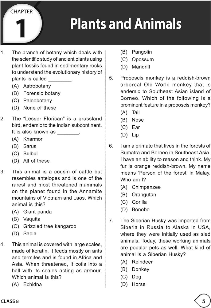 MTG International General Knowledge Olympiad (IGKO) Workbook for Class 8 - MCQs & Achievers Section - SOF IGKO Olympiad Preparation Books For 2024-2025 Exam