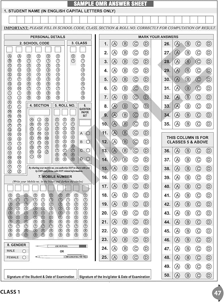 MTG International English Olympiad (IEO) Workbook for Class 1 - MCQs, Previous Years Solved Paper and Achievers Section - SOF Olympiad Preparation Books For 2024-2025 Exam