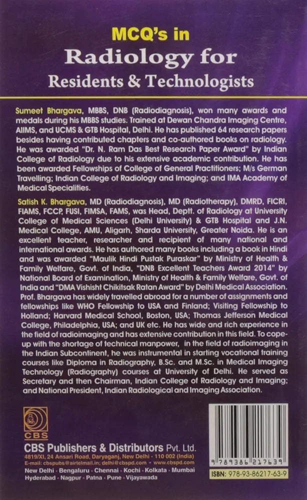 MCQs In Radiology For Residents And Technologists 2nd edition by Sumeet Bhargava