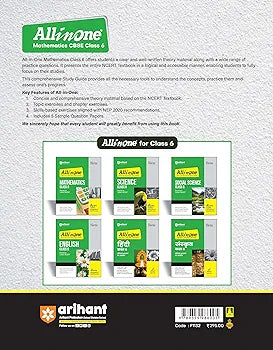 Arihant All In One Mathematics Class 6th Based On Latest NCERT For CBSE Exams 2025 | Mind map in each chapter | Clear & Concise Theory | Intext & Chapter Exercises | Sample Question Papers