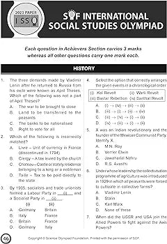 MTG International Social Studies Olympiad (ISSO) Workbook for Class 9 - Chapterwise MCQs, Previous Years Solved Paper & Achievers Section - ISSO Olympiad Books For 2024-2025 Exam