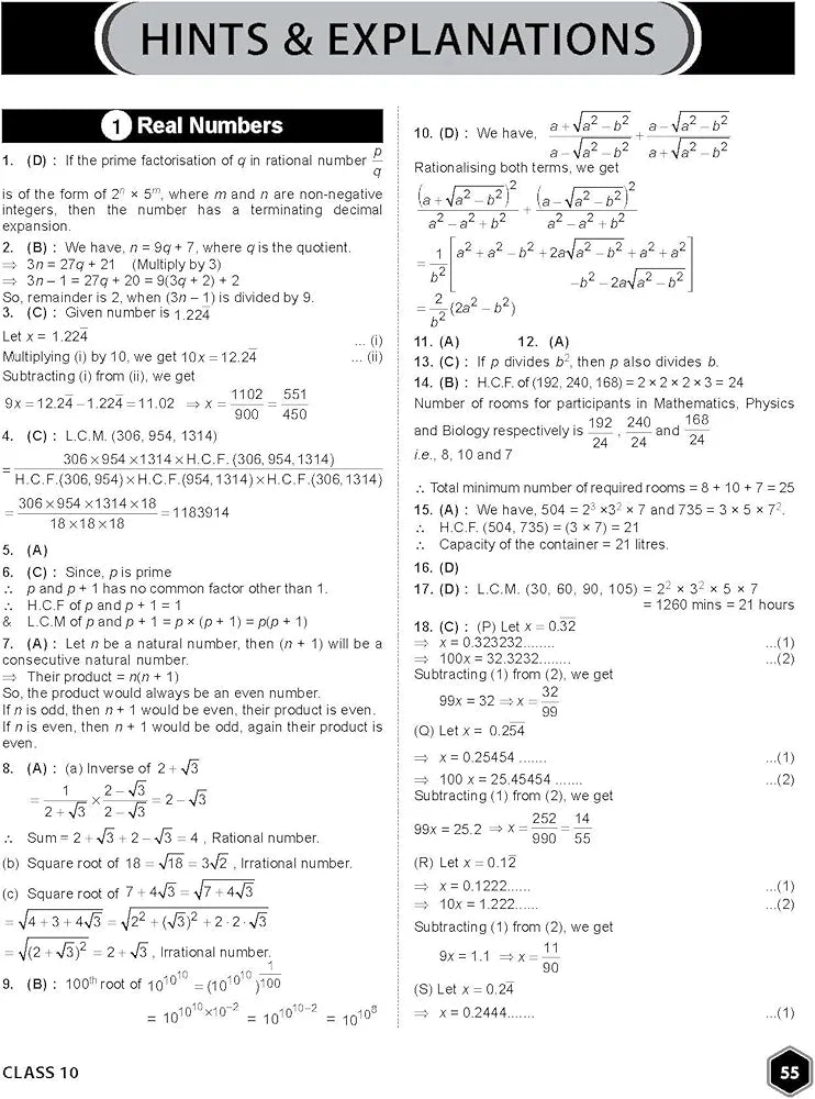 MTG International Mathematics Olympiad (IMO) Workbook for Class 10 - MCQs, Previous Years Solved Paper and Achievers Section - SOF Olympiad Preparation Books For 2023-2024 Exam MAHABIR SINGH