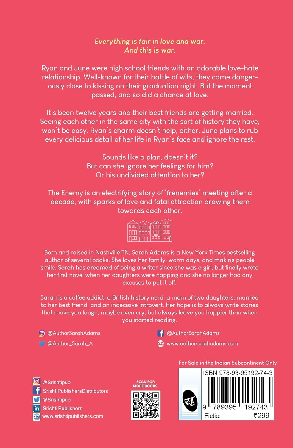 The Enemy Paperback – 10 January 2024 by Sarah Adams (Author)