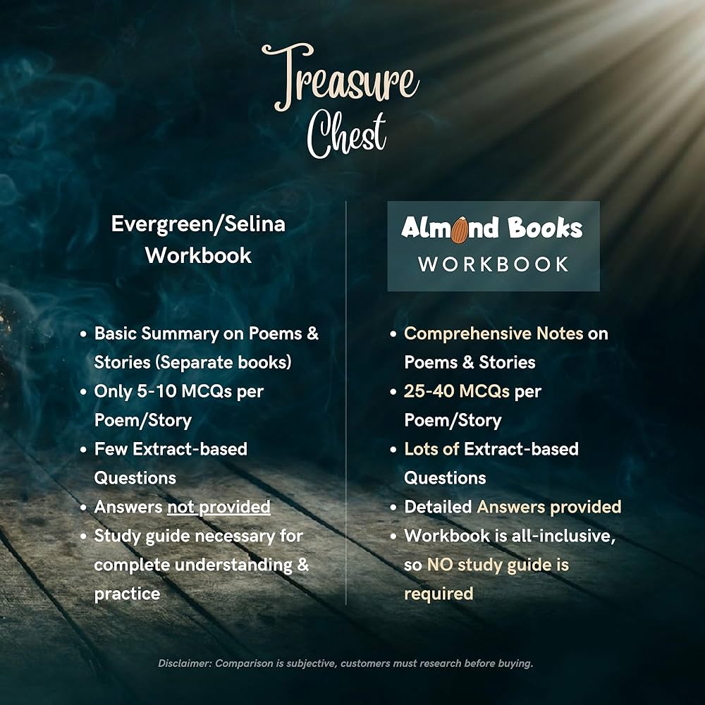 ICSE CLASS 9 ALMOND BOOKS TREASURE CHEST POEMS N SHORT STORIES WORK BOOK