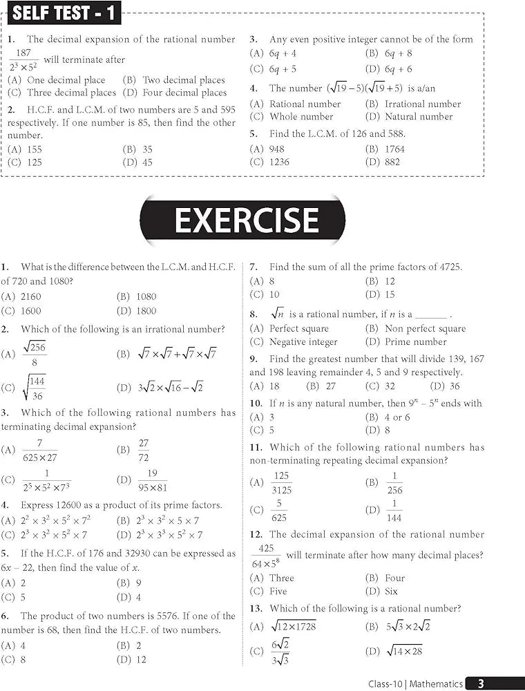 MTG OLYMPIAD PREP GUIDE MATHEMATICS LEVEL 1 N 2 CLASS 10