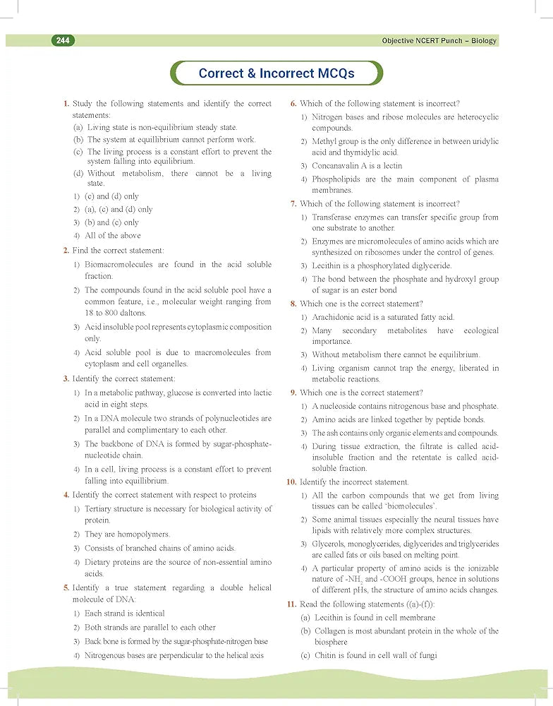 PW Objective NCERT Punch Biology for Competitive Exams (NEET and CUET) | Includes A&R and Statement Type Questions Edition 2023-2024