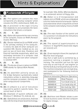 MTG International Computer Science Olympiad (ICSO) Workbook for Class 6 - Quick Recap, MCQs, Previous Years Solved Paper and Achievers Section - SOF ICSO Olympiad Preparation Books For 2024-2025 Exam