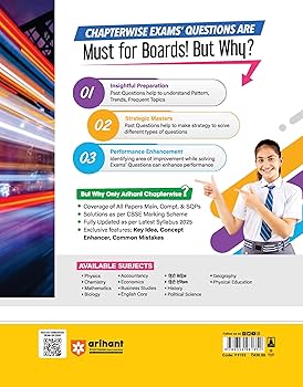 Arihant CBSE Chapterwise-Question Bank Physics for Class 12 (2024 – 2010) | Chapterwise Manner | Trend Analysis | Key Idea | Common Mistakes | Concept Enhancer | 3 Sample Question Papers