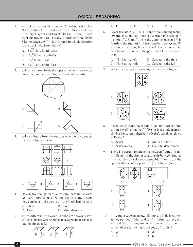 MTG NSO Class-10 Olympiad 10 Previous Years Papers (2023-2019 Set A & B) Science with Mock Test Papers - Sample OMR Sheet with Chapterwise Analysis | SOF Olympiad Books For 2024-25 Exam