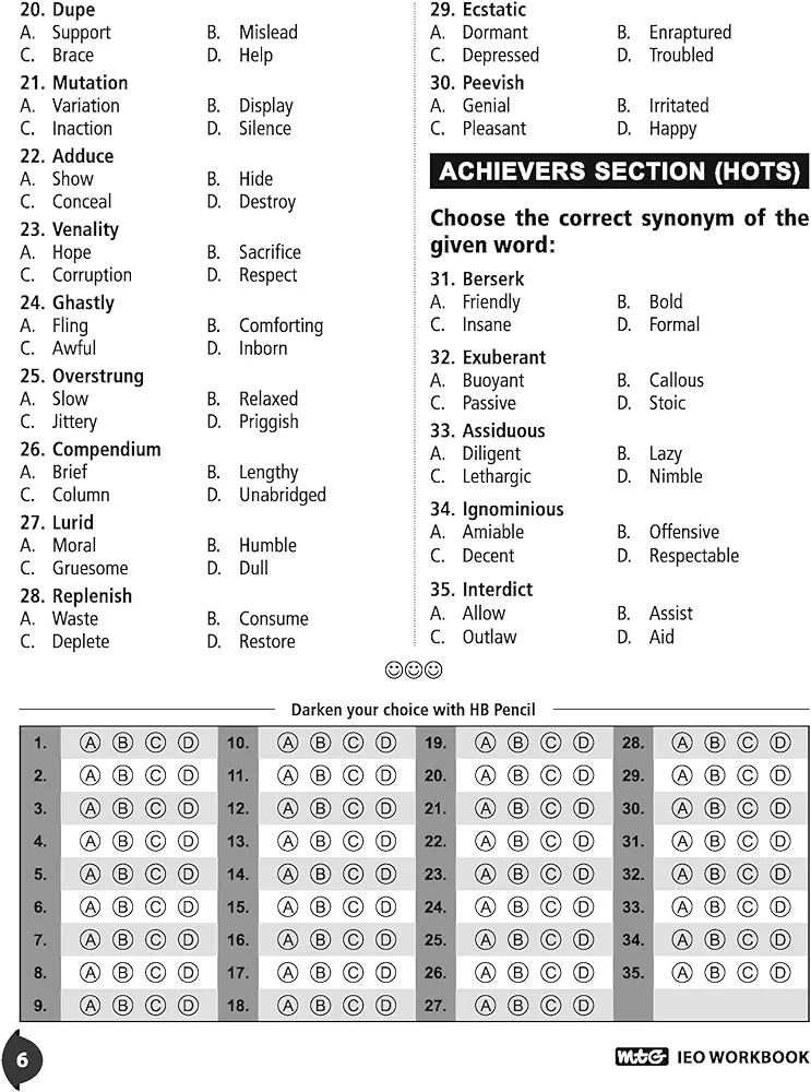 MTG International English Olympiad (IEO) Workbook for Class 10 - MCQs, Previous Years Solved Paper and Achievers Section - SOF Olympiad Preparation Books For 2024-2025 Exam