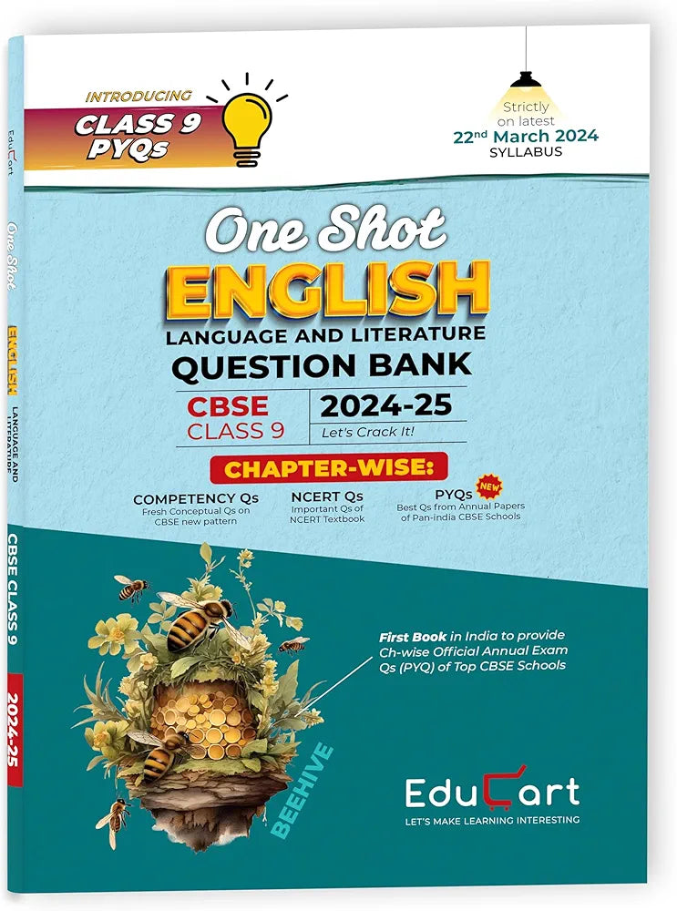 Educart CBSE Class 9 ENGLISH LANGUAGE and LITERATURE One Shot Question Bank 2024-25 (Updated for 2025 Exam)