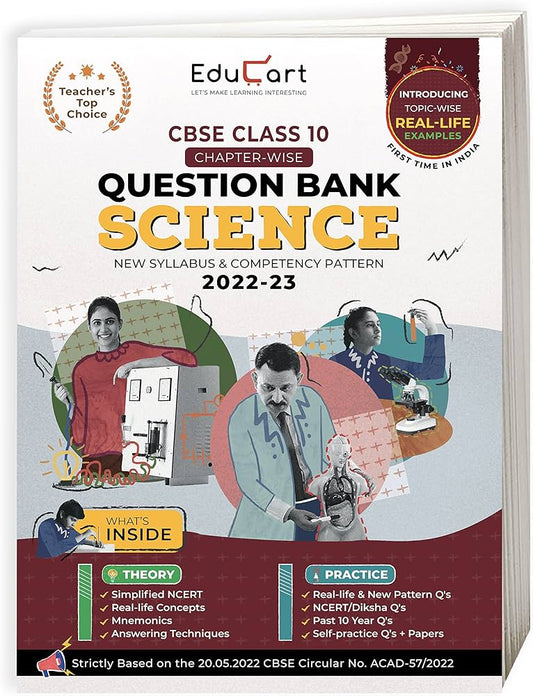 EDUCART CBSE CLASS 10 CHAPTER WISE QUESTION BANK SCIENCE 2022-23