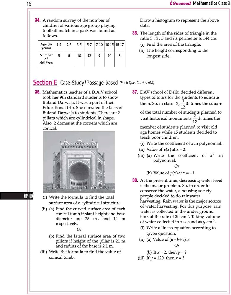 Arihant i Succeed 10 Sample Question Papers for Mathematics Class 9th | As per latest CBSE Sample Paper issued on 5 Sept. 2024 | 50% CBQs in each paper | Detailed Explanations with Step Marking | Fully Solved Latest CBSE Sample Paper For Exam 2025