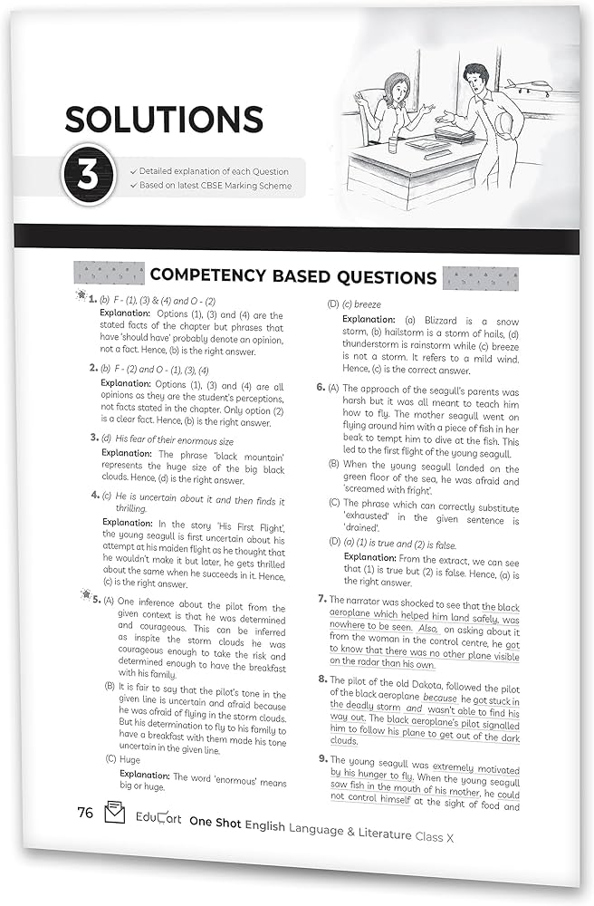 EDUCART ONE SHOT QUESTION BANK CBSE CLASS 10 ENGLISH LANGUAGE N LITERATURE 2024