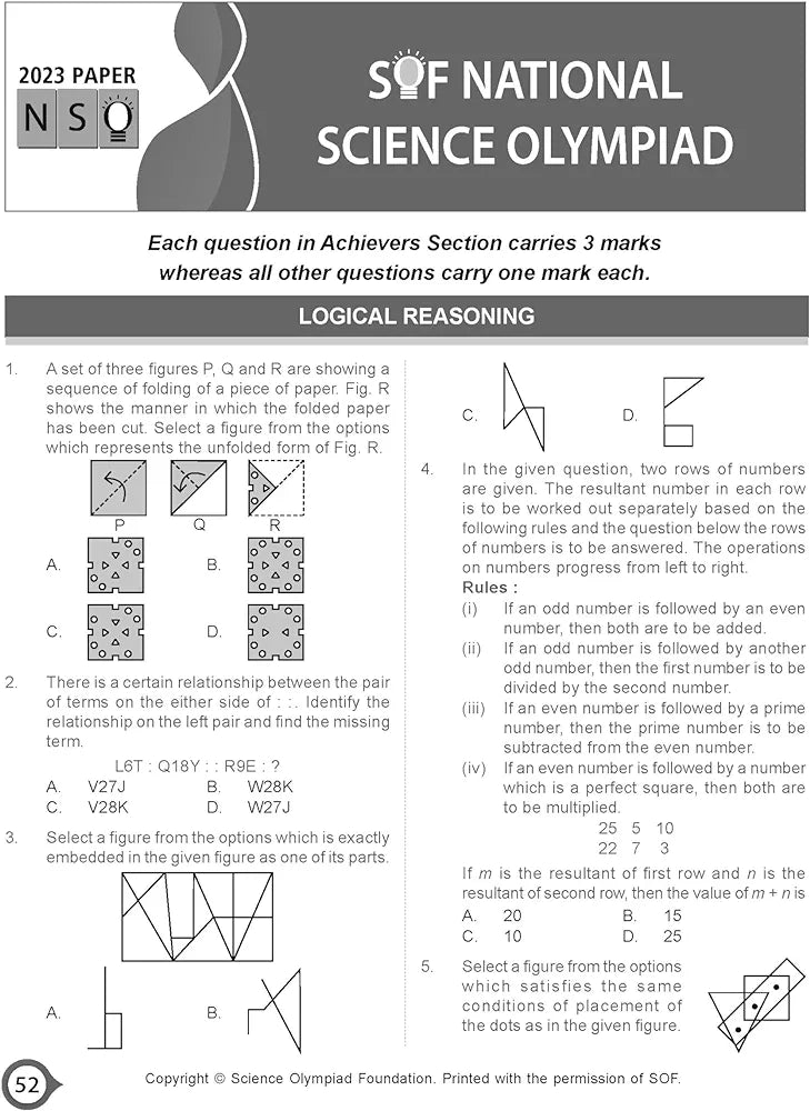 MTG National Science Olympiad (NSO) Workbook for Class 8 - Quick Recap, MCQs, Previous Years Solved Paper and Achievers Section - SOF Olympiad Preparation Books For 2024-2025 Exam