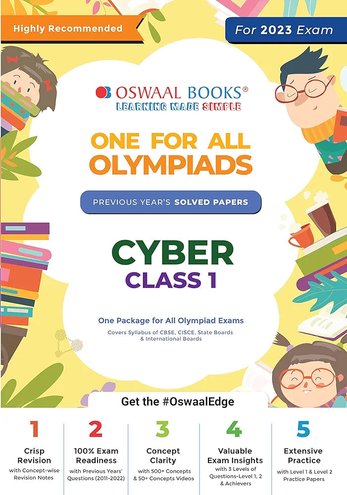 OSAWAAL BOOKS ONE FOR ALL OLYMPIADS CYBER CLASS 1 2023