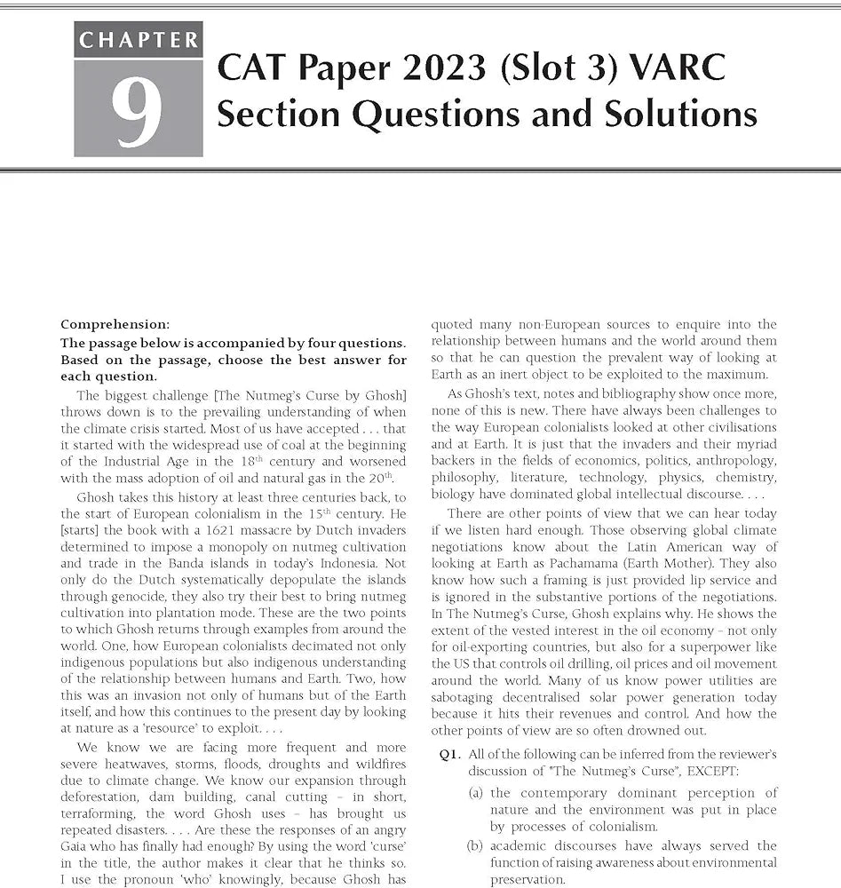 Verbal Ability & Reading Comprehension for CAT 2025 by Arun Sharma | 11th edition (latest) | VARC | CAT/ MBA entrance exam book with Solved Previous Years' Papers (2017-2023) PYQs | Brand new section - 'The CAT Experience' | by Arun Sharma
