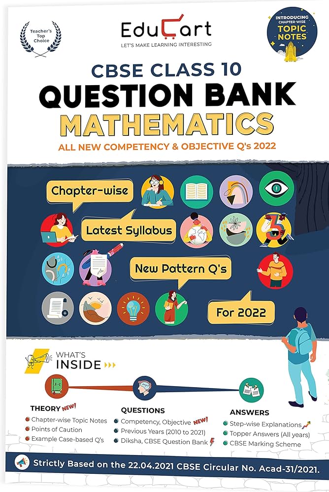 EDUCART CBSE CLASS 10 QUESTION BANK MATHEMATICS 2022