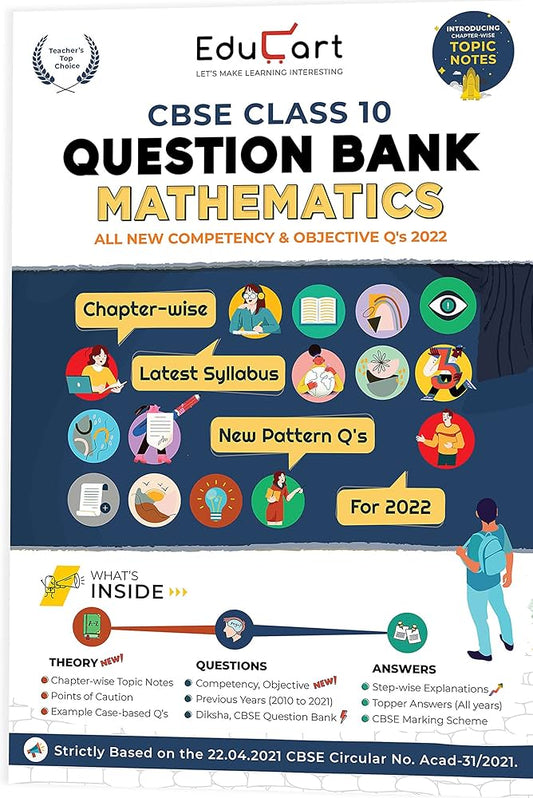EDUCART CBSE CLASS 10 QUESTION BANK MATHEMATICS 2022