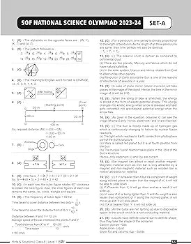 MTG NSO Class-6 Olympiad 10 Previous Years Papers (2023-2019 Set A & B) Science with Mock Test Papers - Sample OMR Sheet with Chapterwise Analysis | SOF Olympiad Books For 2024-25 Exam