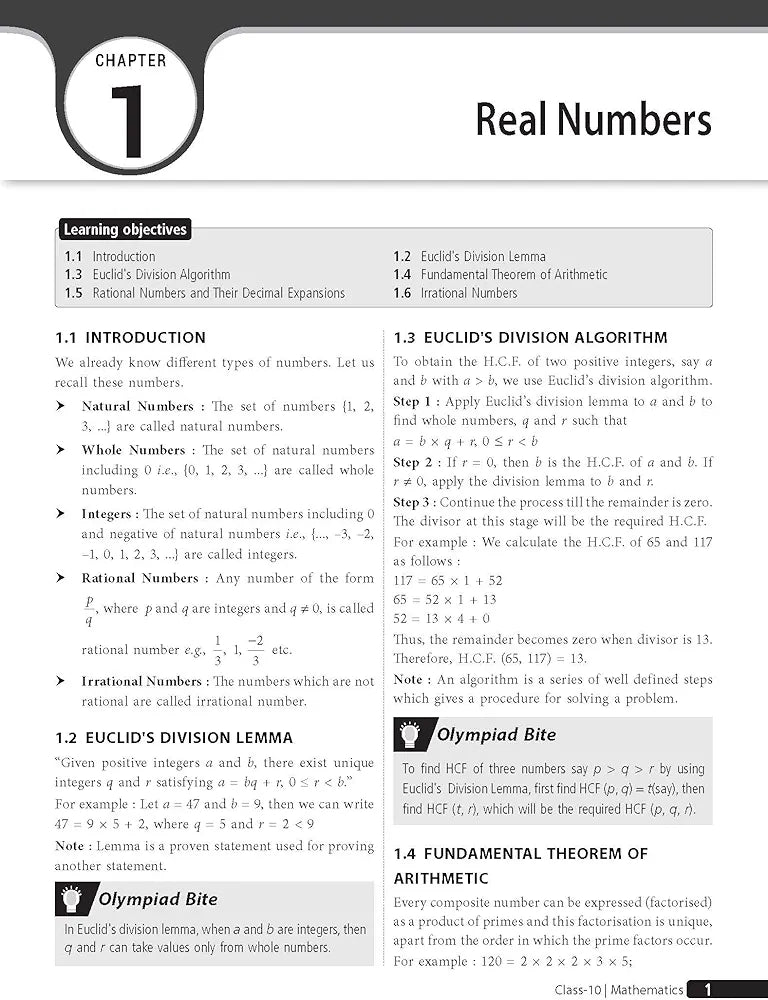 MTG OLYMPIAD PREP GUIDE MATHEMATICS LEVEL 1 N 2 CLASS 10