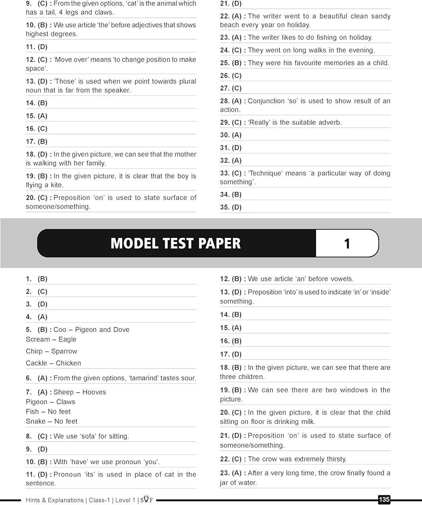 ENGLISH OLYMPIAD PREVIOUS YEARS PAPERS 1