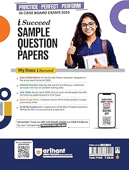 Arihant i Succeed 15 Sample Question Papers for Biology Class 12th | As per latest CBSE Sample Paper issued on 5 Sept. 2024 | 50% CBQs in each paper | Detailed Answers with Step Marking | Fully Solved Latest CBSE Sample Paper For Exam 2025