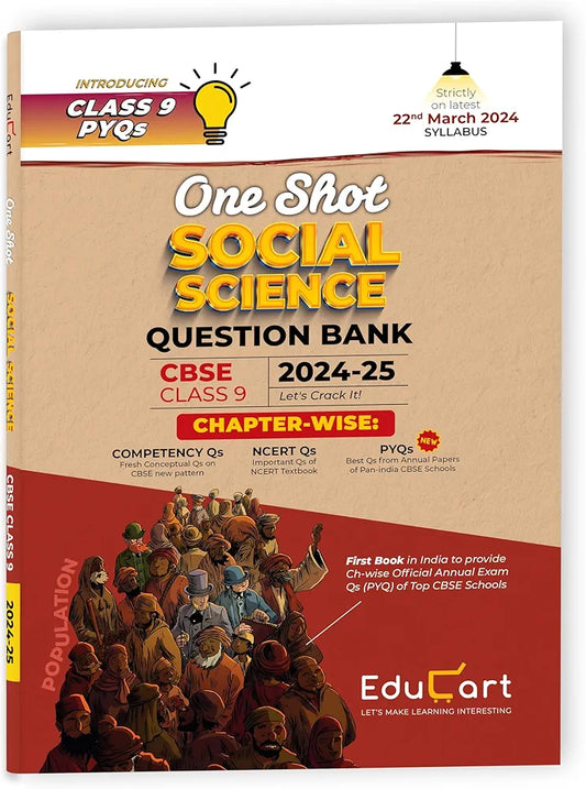 Educart CBSE Class 9 SOCIAL SCIENCE One Shot Question Bank 2024-25 (Updated for 2025 Exam)