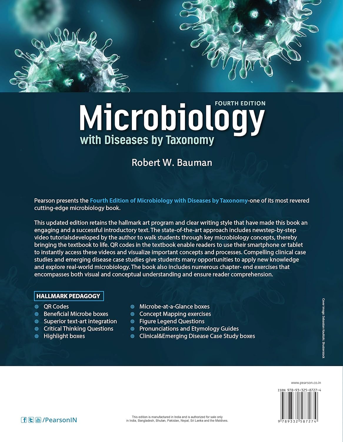 Microbiology with Diseases by Taxonomy by Robert W.Bauman 4th edition