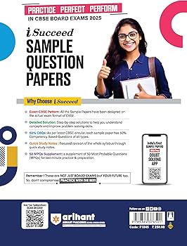 Arihant i Succeed 15 Sample Question Papers for Chemistry Class 12th | As per latest CBSE Sample Paper issued on 5 Sept. 2024 | 50% CBQs in each paper | Detailed Answers with Step Marking | Fully Solved Latest CBSE Sample Paper For Exam 2025