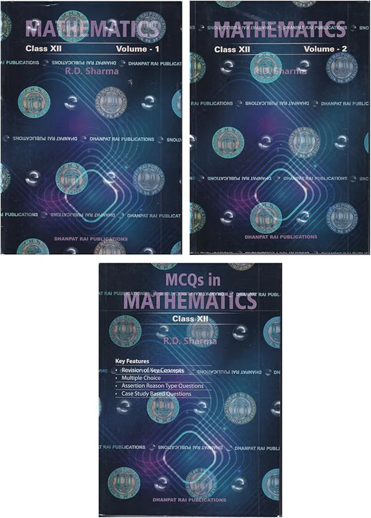 Mathematics class 12th Vol. 1, Vol. 2, and MCQ - by R.D. Sharma (2025-26 Examination)