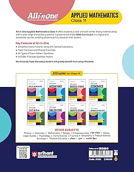 Arihant All In One Applied Mathematics Class 11 For CBSE Exams 2025 | Simplified NCERT Theory | NCERT & Other Question | Including MCQs Based | Board Question | Sample Question Paper