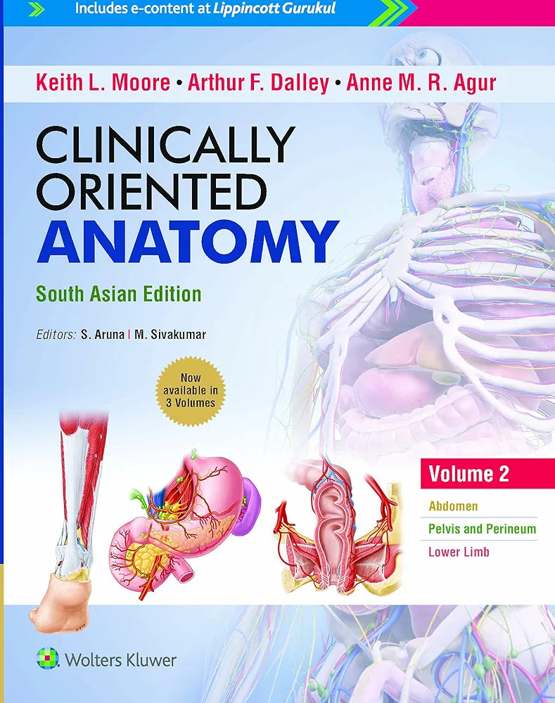 Clinically Oriented Anatomy South Asian Edition by KeithL.Moore (set of 3 volume)