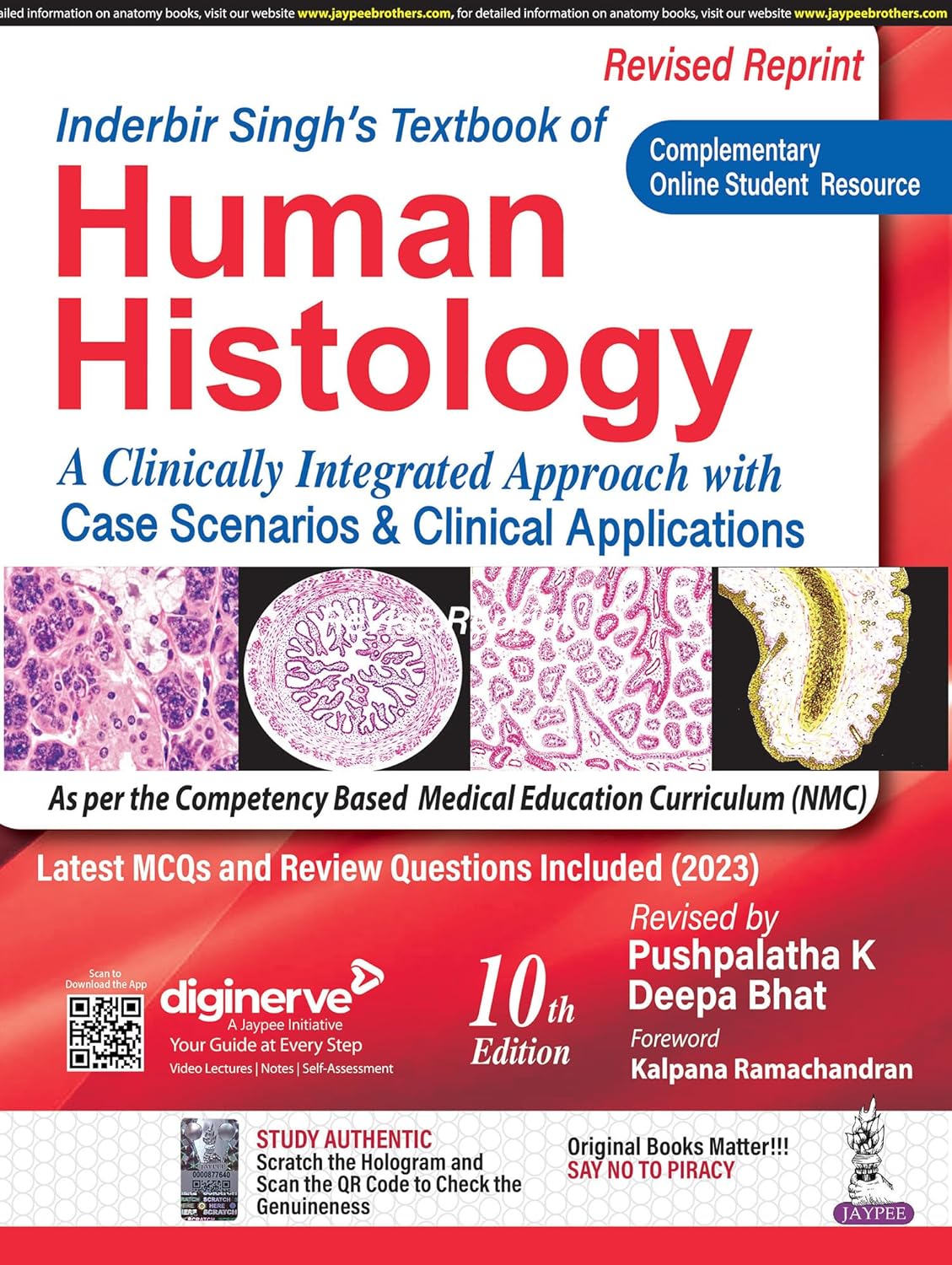 Inderbir Singh's Textbook of Human Histology 10th edition