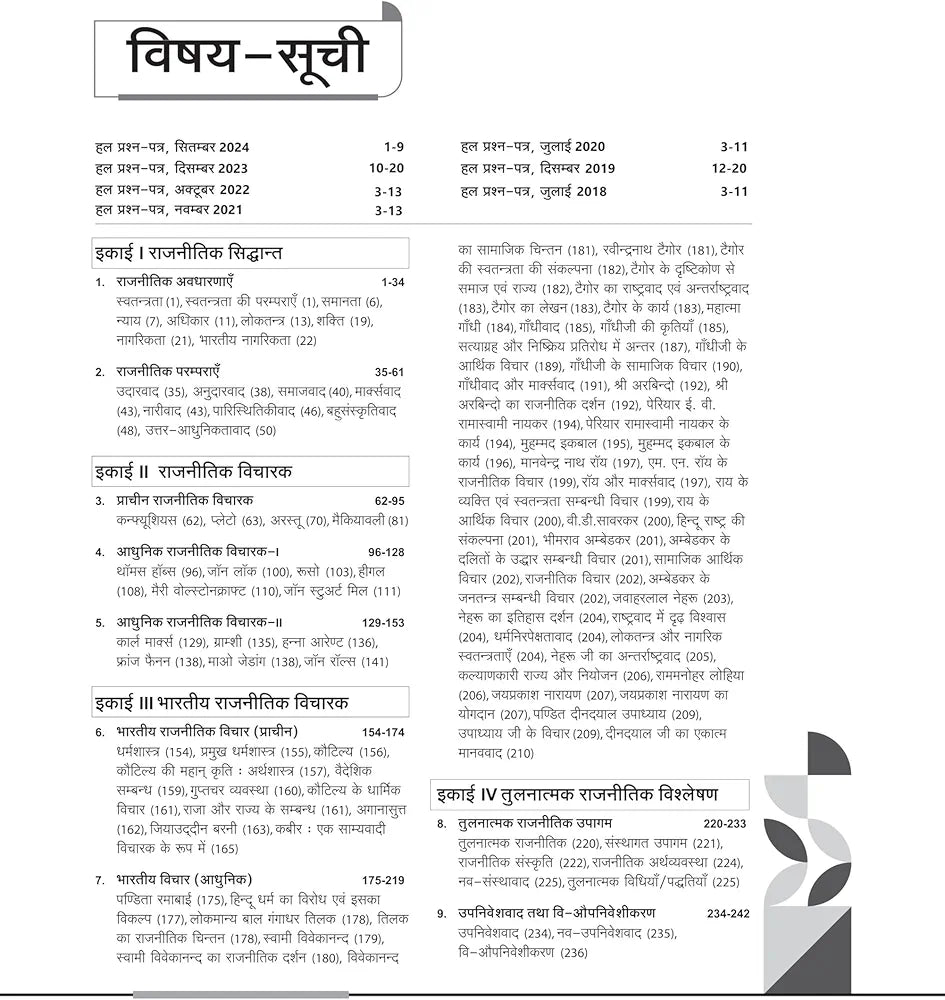 NTA UGC NET/JRF/SET Paper - 2 Rajneeti Vigyaan