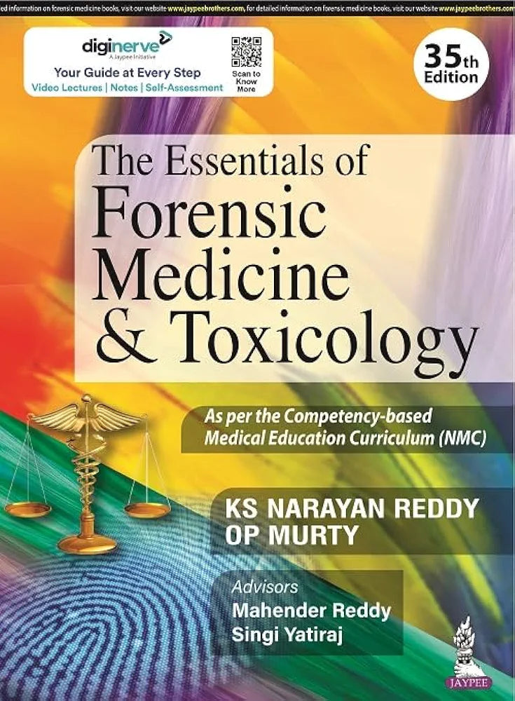 The Essentials of Forensic Medicine & Toxicology by KS Narayana Reddy 32th edition