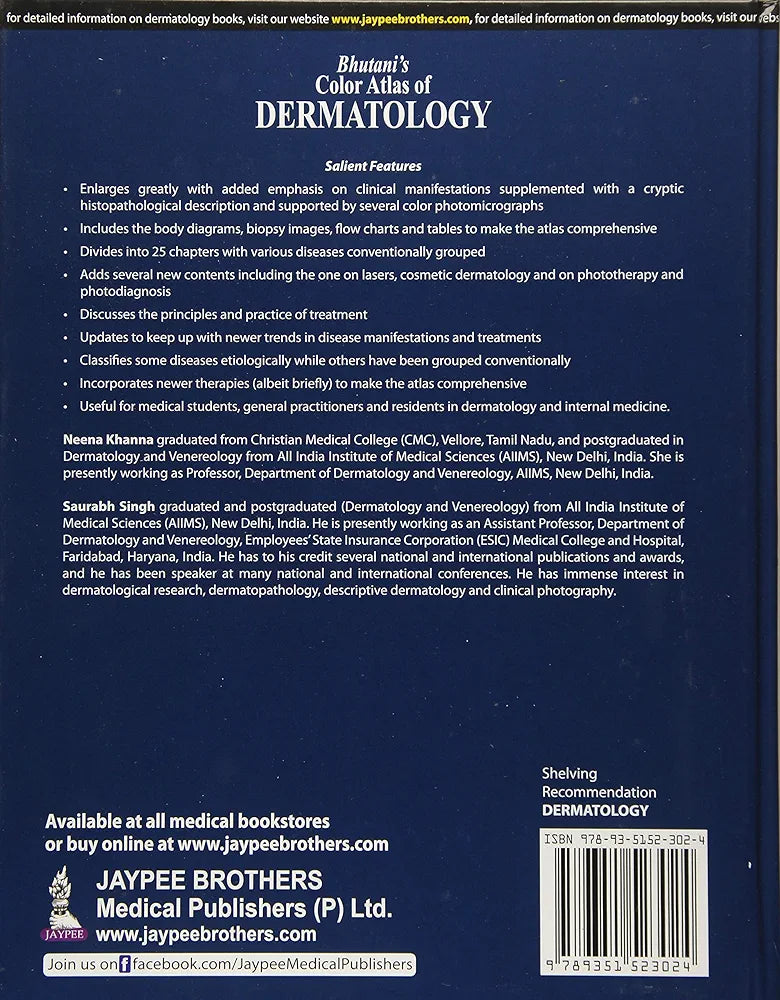 Bhutani’s Color Atlas of Dermatology by Neena Khanna 6th Edition
