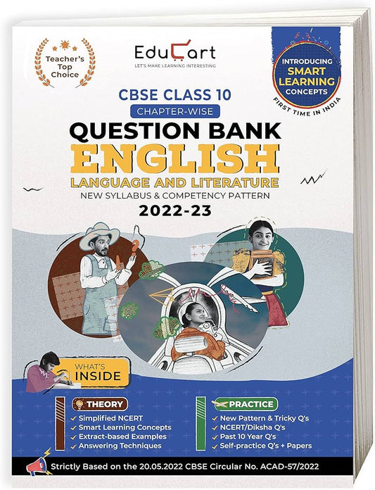 EDUCART CBSE CLASS 10 CHAPTER WISE QUESTION BANK ENGLISH LANGUAGE AND LITERATURE 2022-23