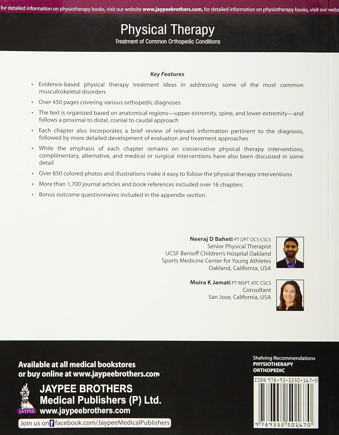 Physical Therapy Treatment of Common Orthopedic Conditions by Neeraj D Baheti