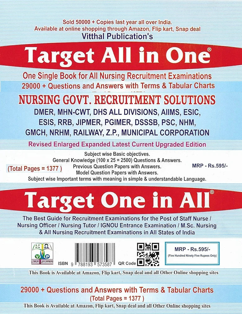 TARGET ALL IN ONE One Single for All Nursing Recruitment Examination